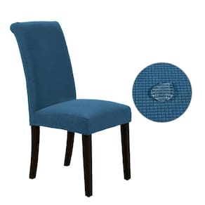 Kit 6 Capas De Cadeira Impermeável Sala De Jantar Azul