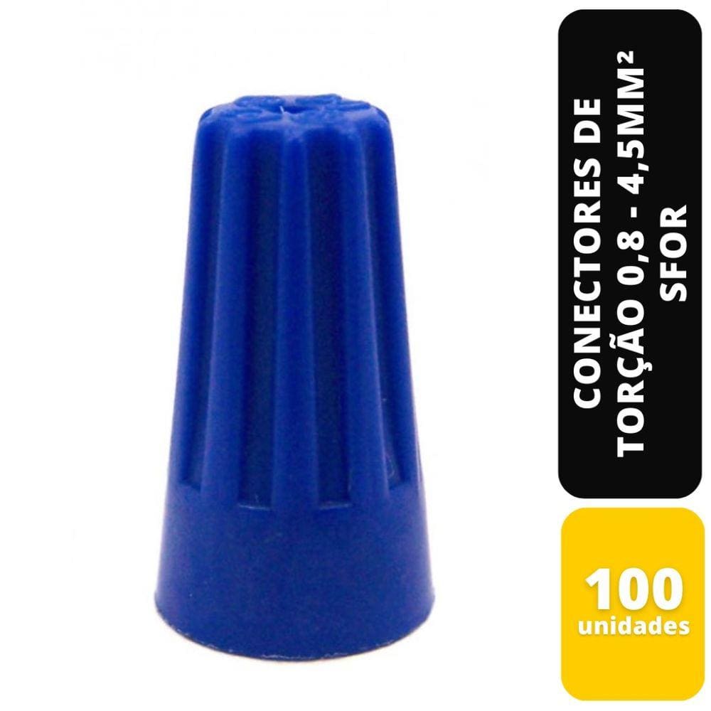Kit C/100 Conectores De Torção Azul 0,8-4,5Mm² Sfor