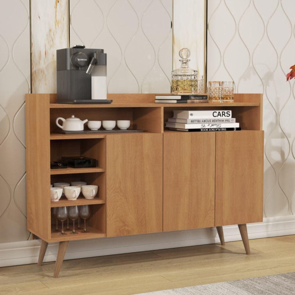 Buffet Retrô Kansas com 3 Portas Nature