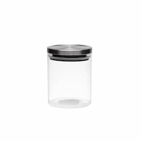 Porta Mantimentos Redondo Em Vidro Borossilicato Inox Mimo Style 750ml