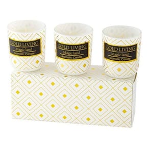 Kit Velas Aromatizada Decorativa Copo Vidro Branco Perfumada