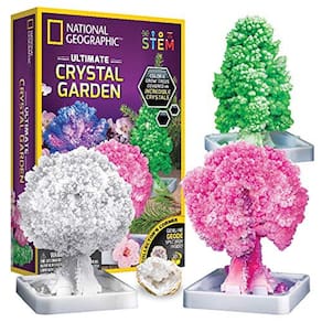 NATIONAL GEOGRAPHIC Craft Kits for Kids - Crystal Growing Kit - Grow a Crystal Garden in Just 6 Hours, Educational Craft includes Art Project, Geode,