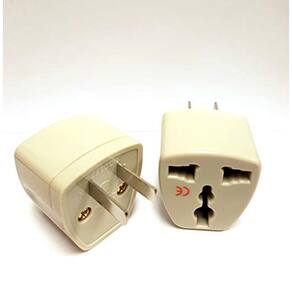 2 Pacote Adaptador universal de plug de viagem de energia convertendo de EU/UK/CN/AU para EUA FR DE BE CZ SE NZ DK NL para US CA CN Wall Outlet Power