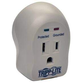 Tripp Lite 1 Tomada Portátil Surge Protector Power Strip, Direct Plug In, Garantia vitalícia e Seguro $5.000 (SPIKECUBE)