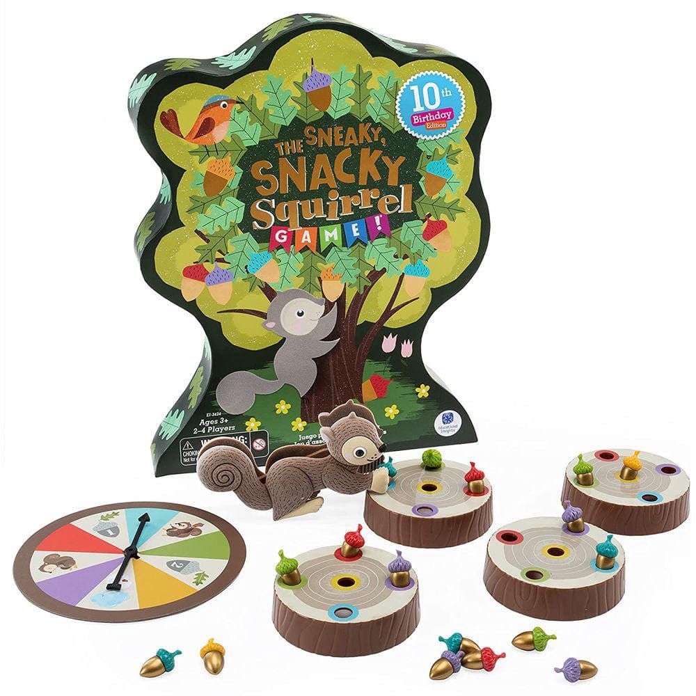 Edição Especial de Insights Educacionais The Sneaky, Snacky Squirrel Game, Preschool & Toddler Board Game for Kids 3-5 Years, Color Matching, Fine
