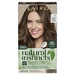 Clairol l Instincts Corante de cabelo semi-permanente, 6 cor de cabelo castanho claro, 1 contagem