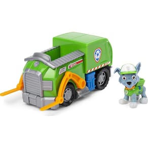 Paw Patrol, Rocky`s Recycle Truck Vehicle with Collectible Figure, para crianças de 3 anos ou mais