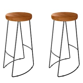 Kit 02 Banqueta Alta Aurum Peroba Preto Bar Cozinha Sala Jantar Dhom Peroba Preto