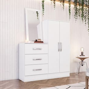 Cômoda Multiuso Chris 2 Portas 3 Gavetas Casa 812 Branco