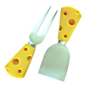 Conjunto De Espátula + Garfo P/ Queijo E Frios 2 Pecas Inox