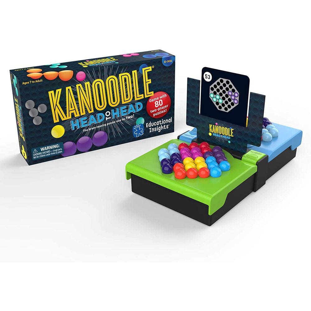 Educational Insights Kanoodle Head-to-Head Puzzle Game for 2: Kids, Teens & Adults, Featuring 80 Challenges, Ages 7+