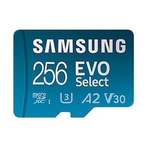 Micro SD SAMSUNG EVO Select Plus 256GB c/ Adaptador - 130MB/s Full HD & 4K UHD, armazenamento expandido para cer/tablet/jogos, modelo MB-ME256KA/AM.