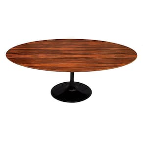 Mesa Saarinen Oval Pau Ferro 235x122cm - Base Preta