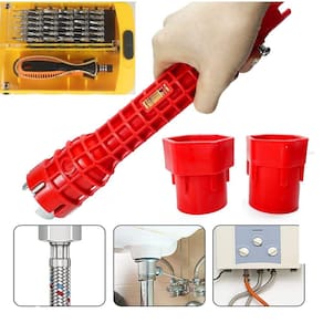 Chave Para Torneira Multifuncional Lavatório Hidráulica 8X1 + Conjunto De Chaves Para Parafusar 37 Peças