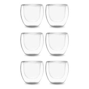 Copos De Vidro Borasilicato Duplo 80Ml Nespresso 06 Unidades