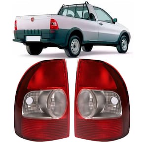 Par Lanterna Traseira Fiat Strada 2001 2002 2003 Bicolor Pickup