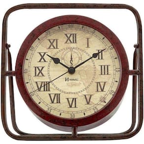 Relógio De Mesa Silencioso 25Cm Retrô Herweg 6487