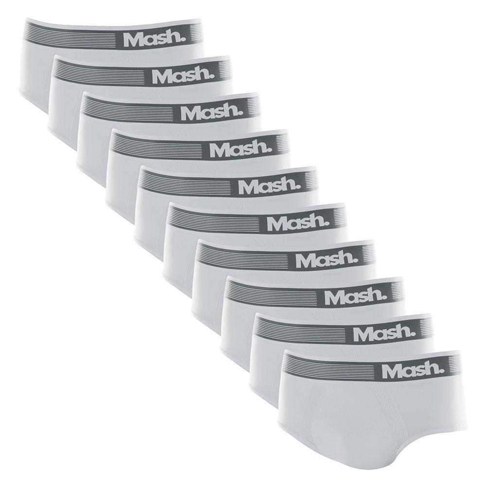 Kit 10 Cuecas Slip Mash Microfibra Sem Costura 713.02