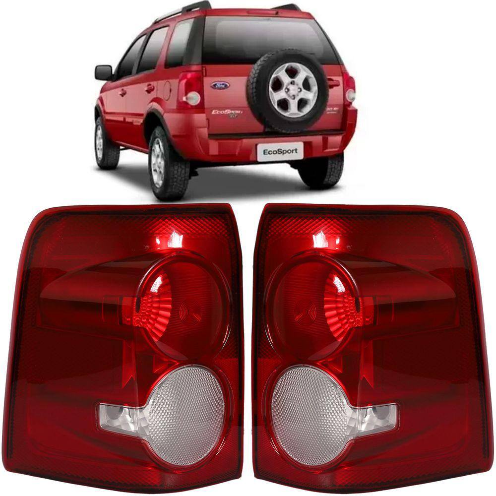 Par Lanterna Traseira Ecosport 2008/2012 Bicolor