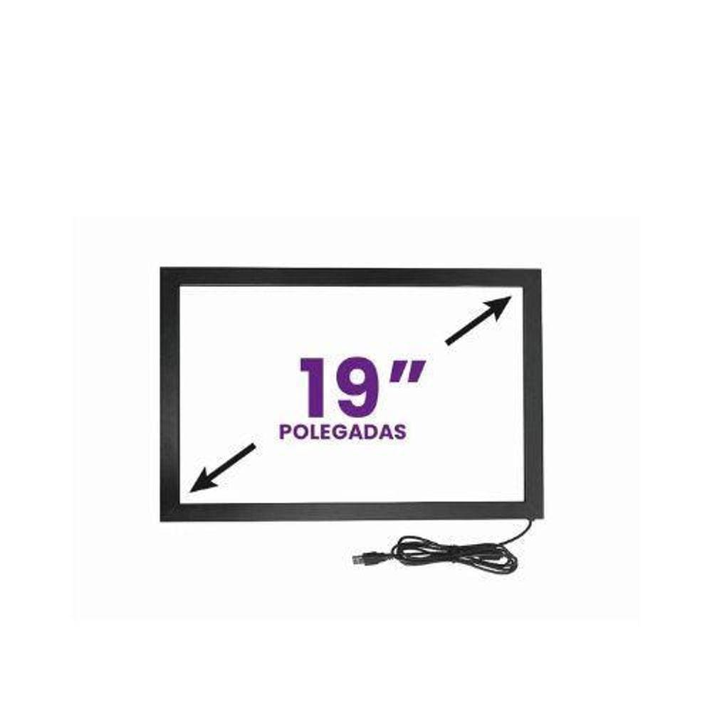Tela Moldura Touch Screen Infra Vermelho 19 16:9 10 Toques