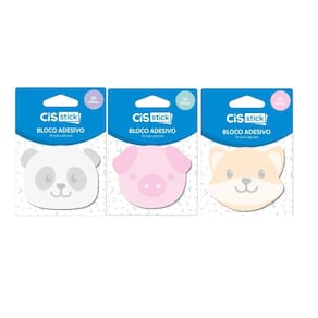 KIT 03 Blocos Adesivo Animais Divertido Stick Pets CiS