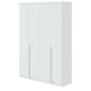 Guarda-Roupa Solteiro Alonzo 4 portas 2 Gavetas Branco