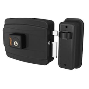 Fechadura Elet Cil. 40Mm Abre P/Dentro Preto Fosco Stam