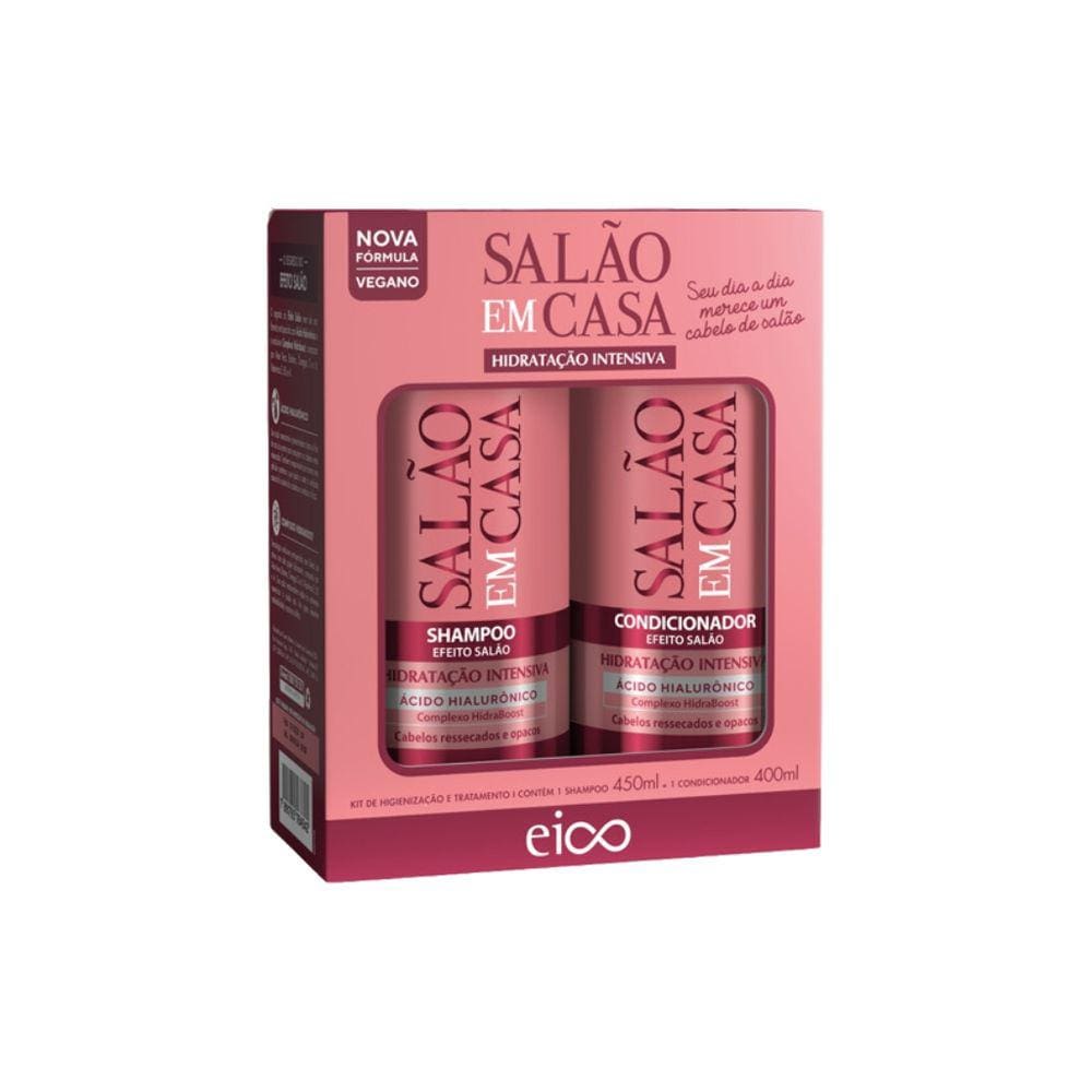 Kit Eico Shampoo 450ml + Cond 400ml Salão Casa Hidratação
