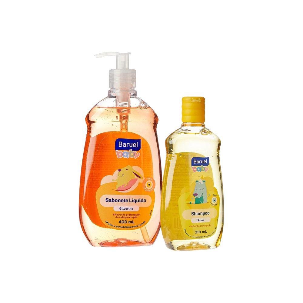 Kit Baruel Baby Sab Liq 400ml Glicerina+Shamp 210ml Suave