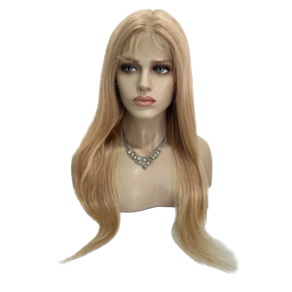 Peruca front lace humana loira claro 13x5x1 natural 65cm