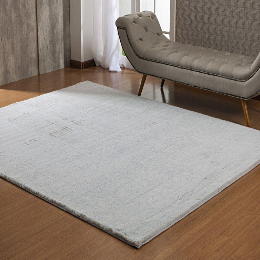 Tapete de Pele 100x150cm Albany Niazitex Prata