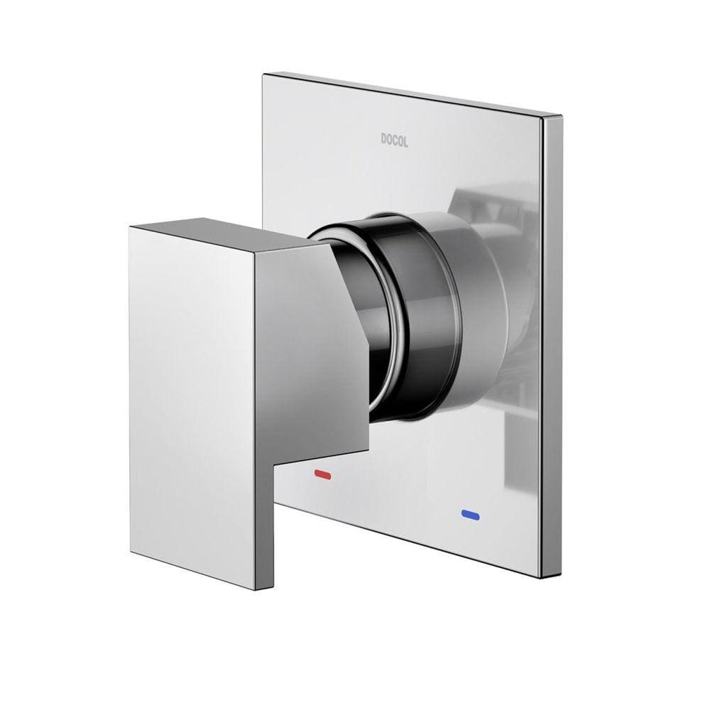 Acabamento Monocomando Para Chuveiro E Ducha Higiênica Alta Pressão 1/2” New Edge/Minima Docol Cromado