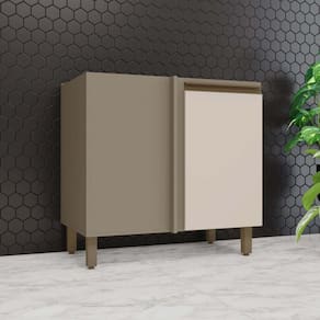 Balcão Para Cozinha Canto Reto 1 Porta Aurora Espresso Móveis Duna/Cristal