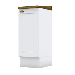 Balcão para Cozinha 40cm 1 Porta com Tampo Emily Branco HP/Marrom