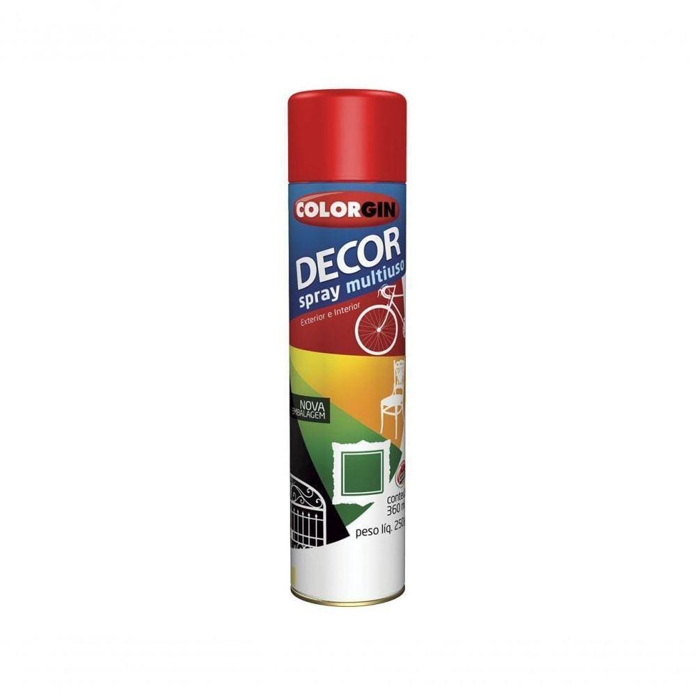Tinta Spray Colorgin Decor Vermelho (Nr23-Onu 1950) C/6Pcs