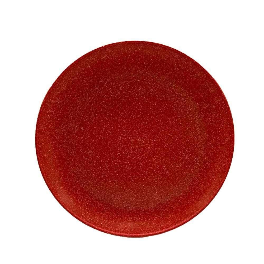 Prato Lanche E Sobremesa Vermelho Evo Plástico Sustentável