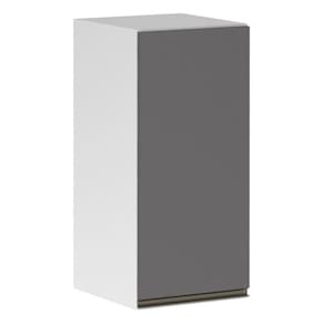 Armário Perola 35cm 1 Porta Branco Polar C/Cinza Puro
