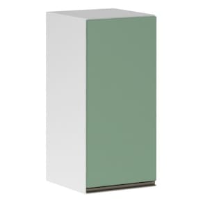 Armário Perola 35cm 1 Porta Luciane Branco Polar C/Verde