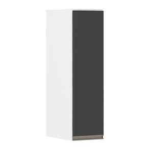 Armário Perola 20cm 1 Porta Branco Polar C/Preto Txt
