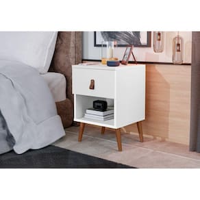 Mesa de Cabeceira Larissa em MDP e Pintura Branco