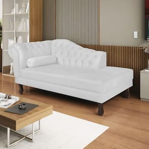 Diva Recamier Dora 185cm Lado Direito Sintético Branco