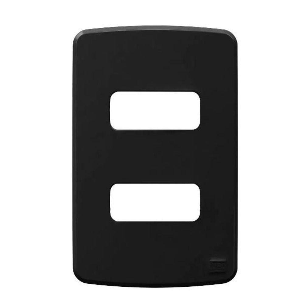 PLACA 4X2” 2 POSIÇÕES COMPOSÉ PRETO