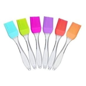 Kit 10 Pincel De Silicone Cabo Plástico Cozinha Culinária
