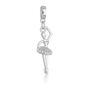 Pingente Berloque Bailarina Pandora Banhado a Prata 925