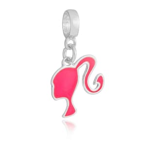 Pingente Berloque Barbie Pandora Banhado a Prata 925