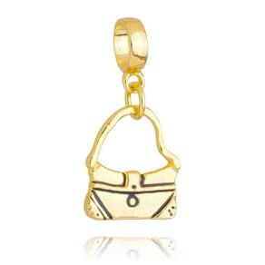 Pingente Berloque Bolsa Pandora Banhado a Ouro 18k