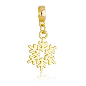 Pingente Berloque Cristal de Gelo Pandora Banhado a Ouro 18k