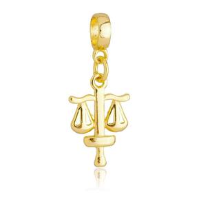 Pingente Berloque Símbolo do Direito Pandora Banhado a Ouro 18k - Premium
