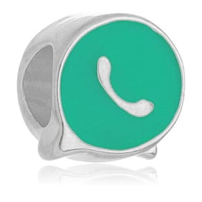 Berloque WhatsApp Separador Pandora Banhado a Prata 925 - Premium
