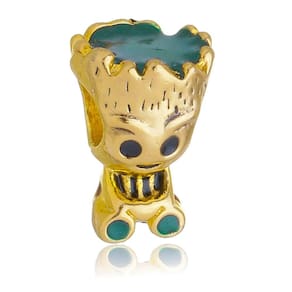 Berloque Baby Groot Marvel Separador Pandora Banhado a Ouro 18k - Premium